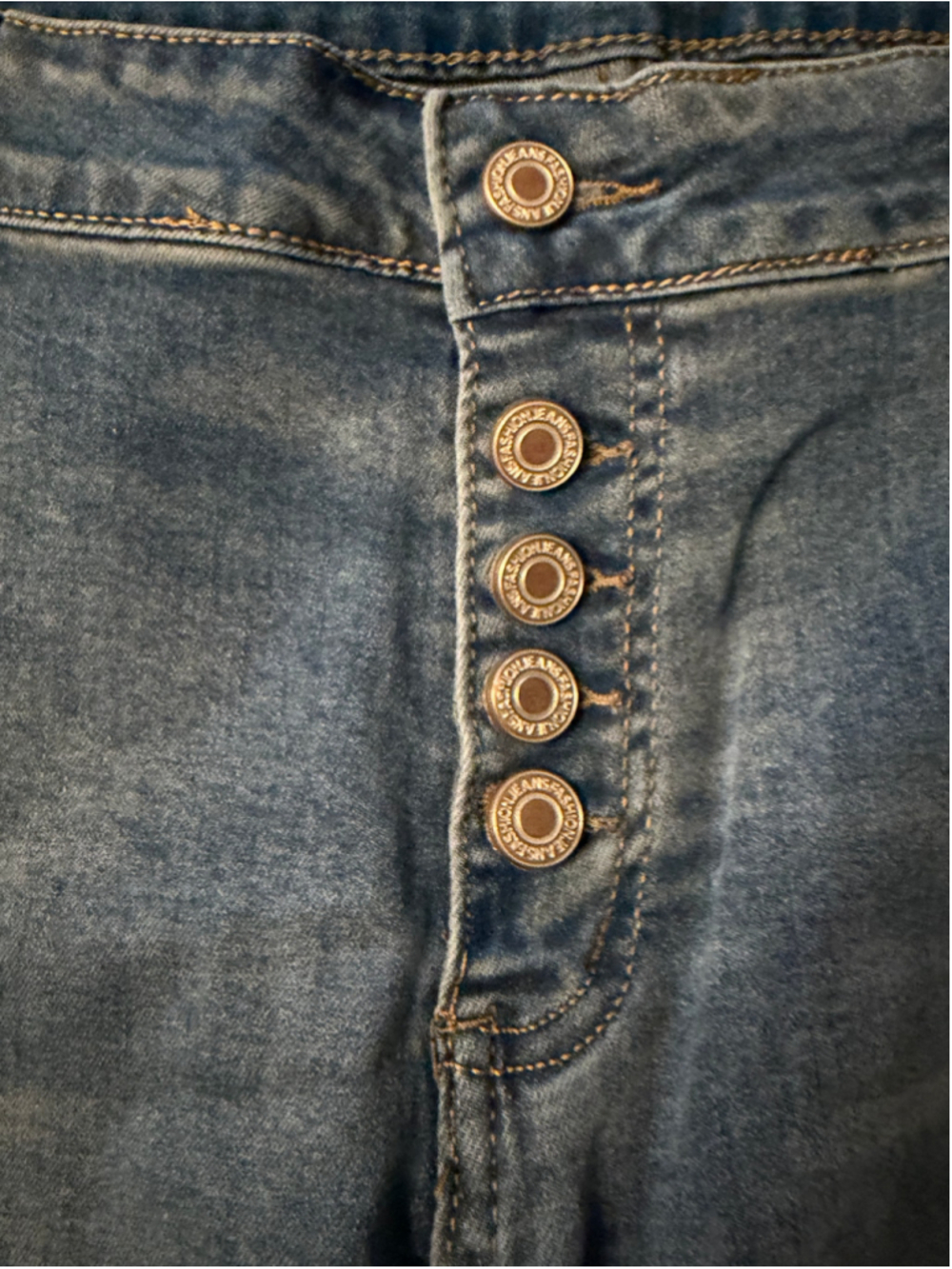 NEW High Rise Skinny Stretch Button Ripped Jeans 14 - Picture 5 of 6